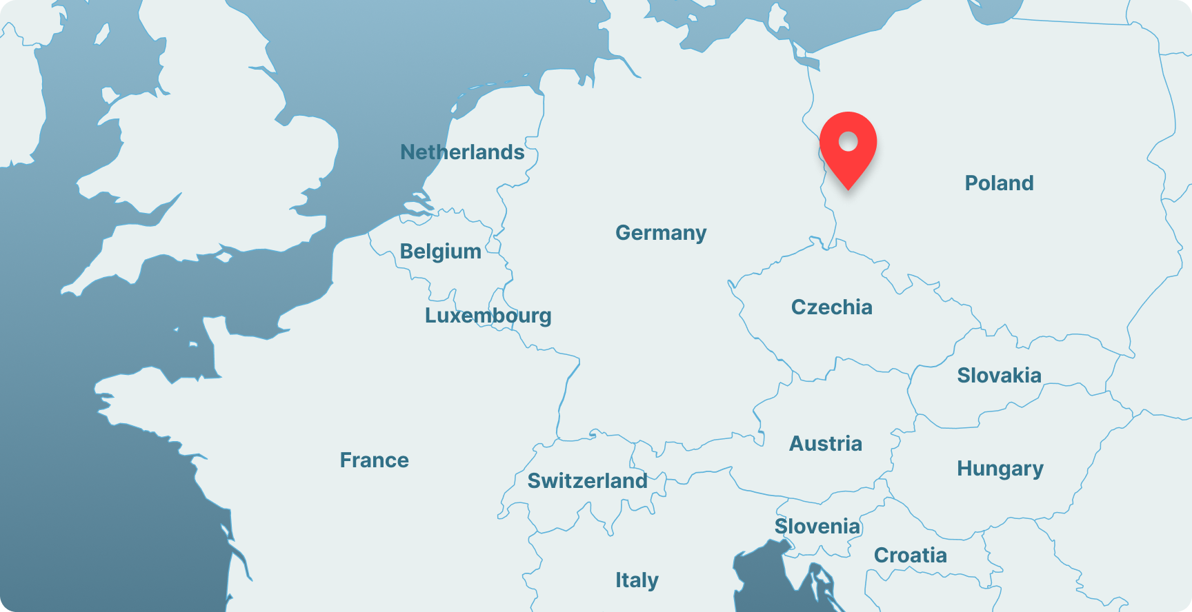 Map of Central Europe